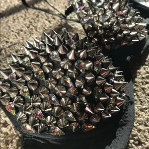 Cute spiked rave bra